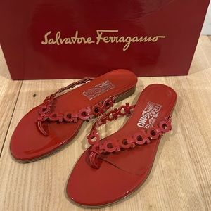 Salvatore Ferragamo Vibrant Red Sandals
